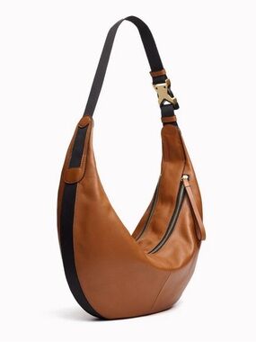 Rag & Bone Riser crossbody Leather Hobo Shoulder Bag in Cognac